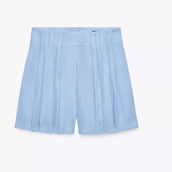ZARA 100% LINEN SHORTS - Picture 5 of 16